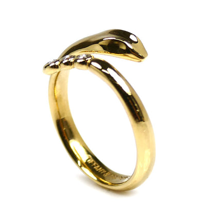 TIFFANY&Co. ティファニー K18YG イエローゴールド スネーク 3Pダイヤ リング・指輪 ダイヤモンド 12号 4.5g レディース【中古】