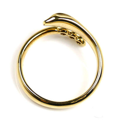 TIFFANY&Co. ティファニー K18YG イエローゴールド スネーク 3Pダイヤ リング・指輪 ダイヤモンド 12号 4.5g レディース【中古】