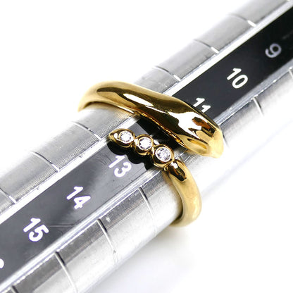 TIFFANY&Co. ティファニー K18YG イエローゴールド スネーク 3Pダイヤ リング・指輪 ダイヤモンド 12号 4.5g レディース【中古】