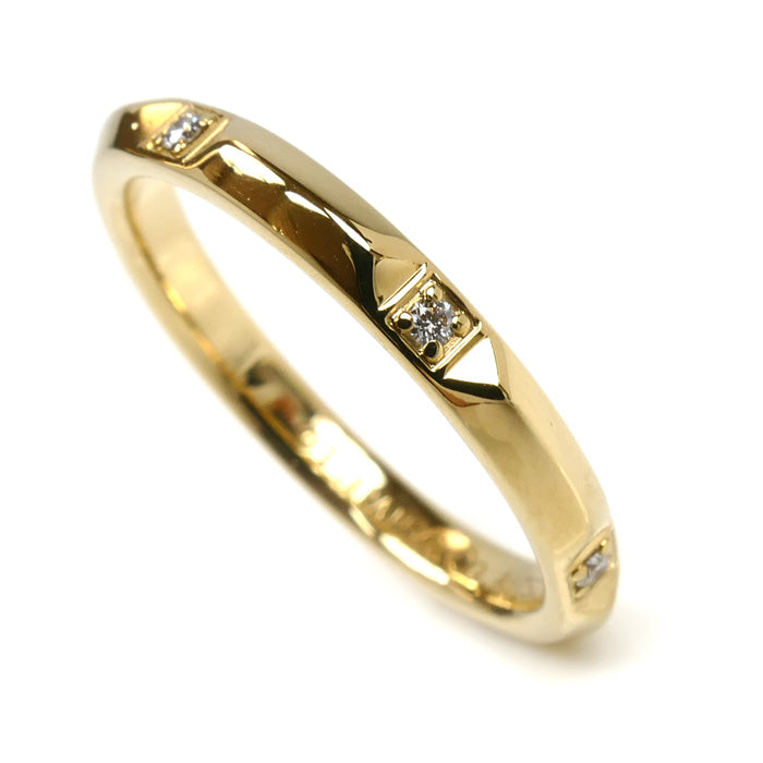 TIFFANY&Co. ティファニー K18YG イエローゴールド トゥルーバンド リング・指輪 ダイヤモンド 15号 3.6g レディース【中古】【美品】