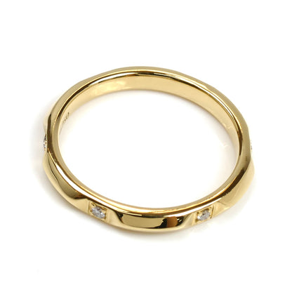 TIFFANY&Co. ティファニー K18YG イエローゴールド トゥルーバンド リング・指輪 ダイヤモンド 15号 3.6g レディース【中古】【美品】