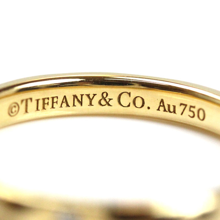 TIFFANY&Co. ティファニー K18YG イエローゴールド トゥルーバンド リング・指輪 ダイヤモンド 15号 3.6g レディース【中古】【美品】
