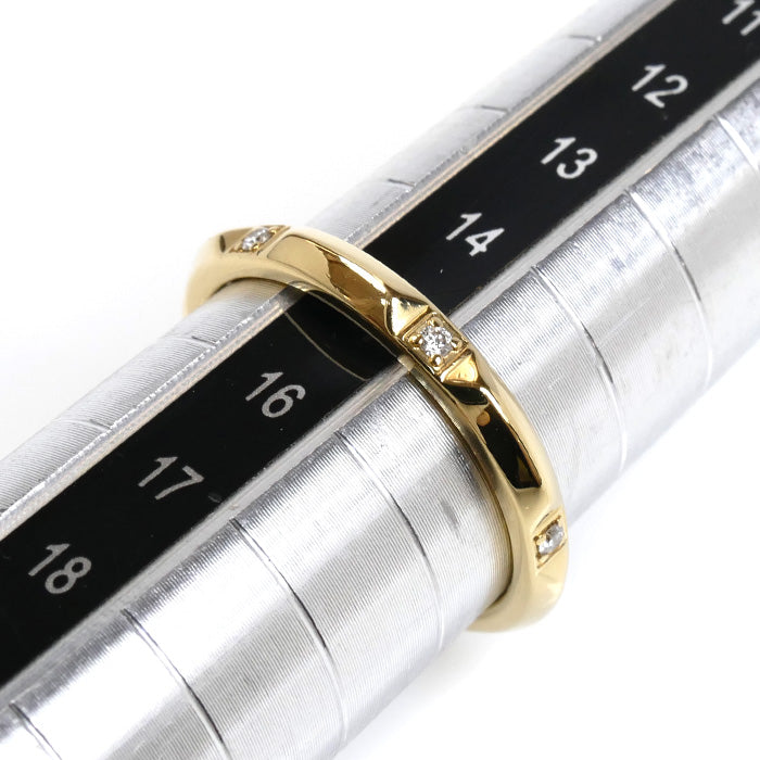 TIFFANY&Co. ティファニー K18YG イエローゴールド トゥルーバンド リング・指輪 ダイヤモンド 15号 3.6g レディース【中古】【美品】