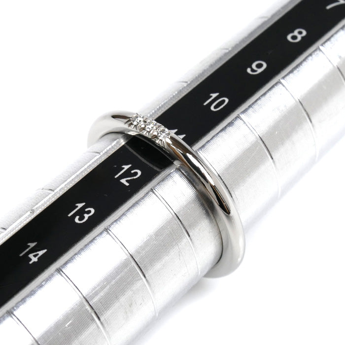 TIFFANY&Co. ティファニー Pt950プラチナ ウェディング 3Pダイヤ リング・指輪 61000917 ダイヤモンド 11号 3.6g レディース【中古】【美品】