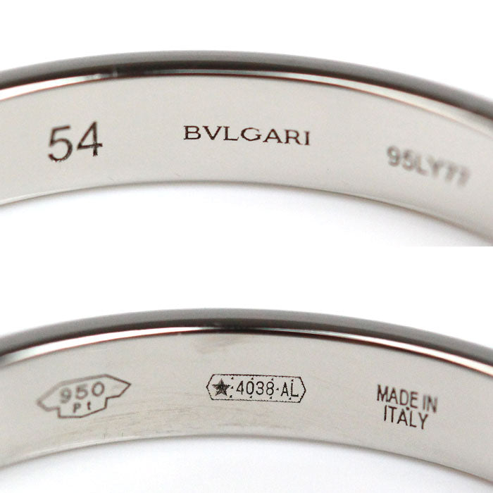 BVLGARI ブルガリ Pt950プラチナ ローマ アモール ウェディングバンド リング・指輪 360019 13.5号 54 4.8g レディース【中古】【美品】
