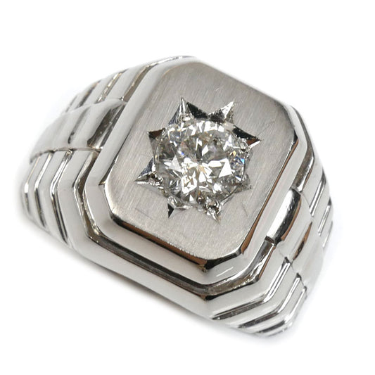 Pt900プラチナ リング・指輪 ダイヤモンド1.054ct 23号 28.5g メンズ【中古】