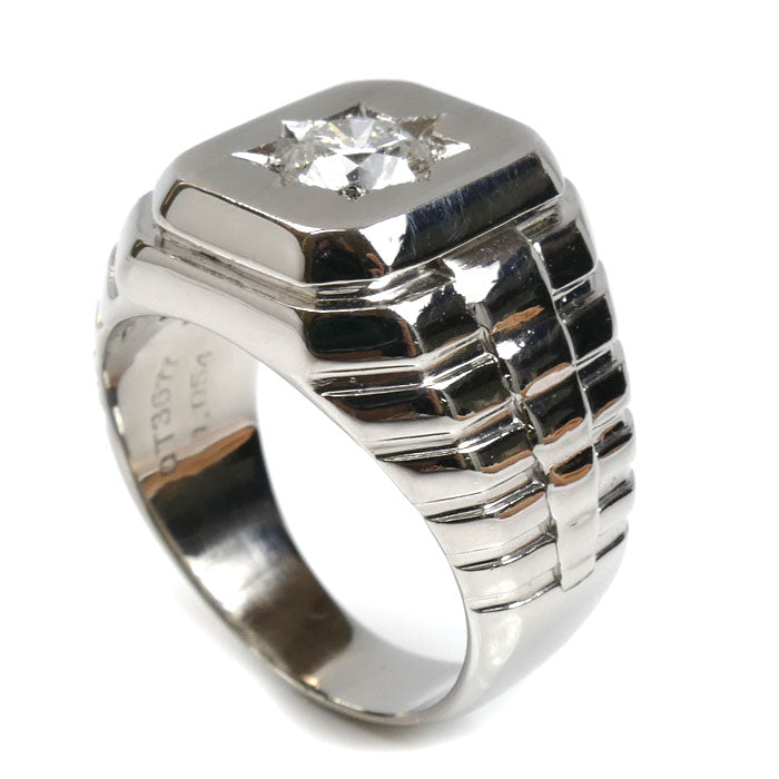 Pt900プラチナ リング・指輪 ダイヤモンド1.054ct 23号 28.5g メンズ【中古】