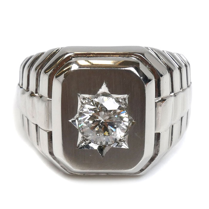 Pt900プラチナ リング・指輪 ダイヤモンド1.054ct 23号 28.5g メンズ【中古】