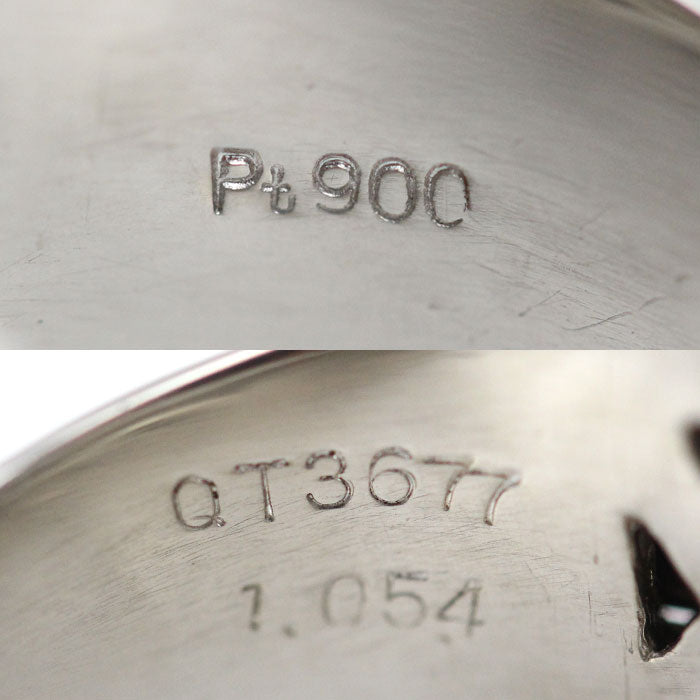 Pt900プラチナ リング・指輪 ダイヤモンド1.054ct 23号 28.5g メンズ【中古】
