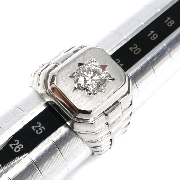 Pt900プラチナ リング・指輪 ダイヤモンド1.054ct 23号 28.5g メンズ【中古】