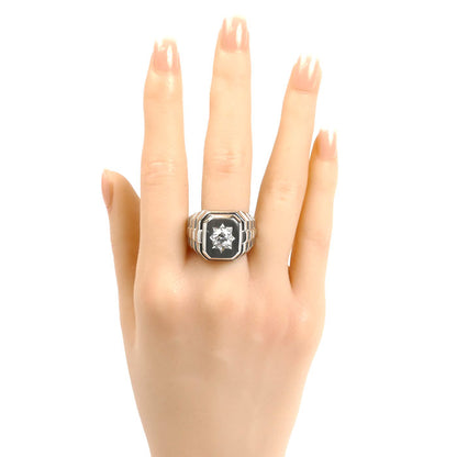 Pt900プラチナ リング・指輪 ダイヤモンド1.054ct 23号 28.5g メンズ【中古】