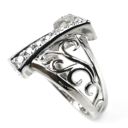 ゆきざき K18WG ホワイトゴールド NOMBLE ナンバーリング 7 リング・指輪 Y.NOMBRE.1.9.7.S ダイヤモンド0.23ct 14号 8.8g ユニセックス【中古】【美品】