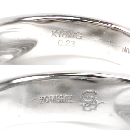 ゆきざき K18WG ホワイトゴールド NOMBLE ナンバーリング 7 リング・指輪 Y.NOMBRE.1.9.7.S ダイヤモンド0.23ct 14号 8.8g ユニセックス【中古】【美品】