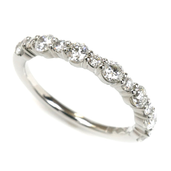 Ponte Vecchio ポンテヴェキオ Pt999 ハーフエタニティ リング・指輪 ダイヤモンド0.60ct 9号 3.4g レディース【中古】【美品】