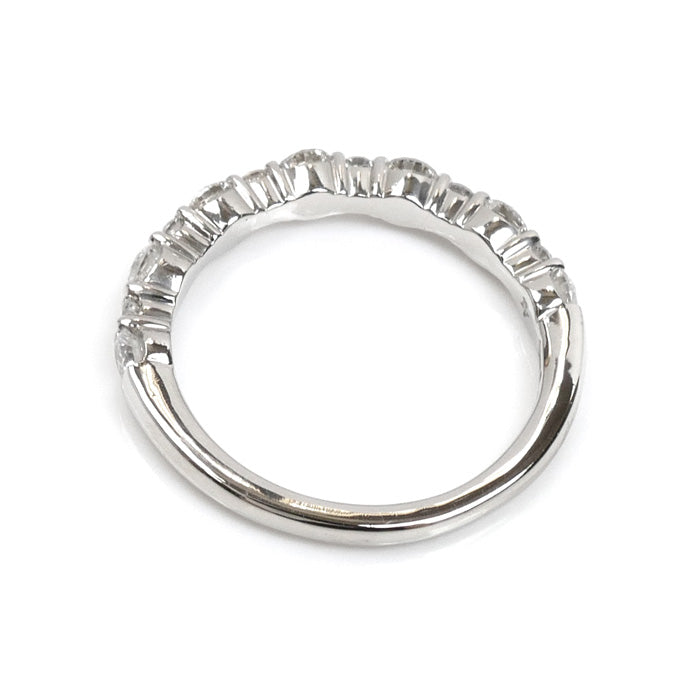 Ponte Vecchio ポンテヴェキオ Pt999 ハーフエタニティ リング・指輪 ダイヤモンド0.60ct 9号 3.4g レディース【中古】【美品】