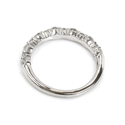 Ponte Vecchio ポンテヴェキオ Pt999 ハーフエタニティ リング・指輪 ダイヤモンド0.60ct 9号 3.4g レディース【中古】【美品】
