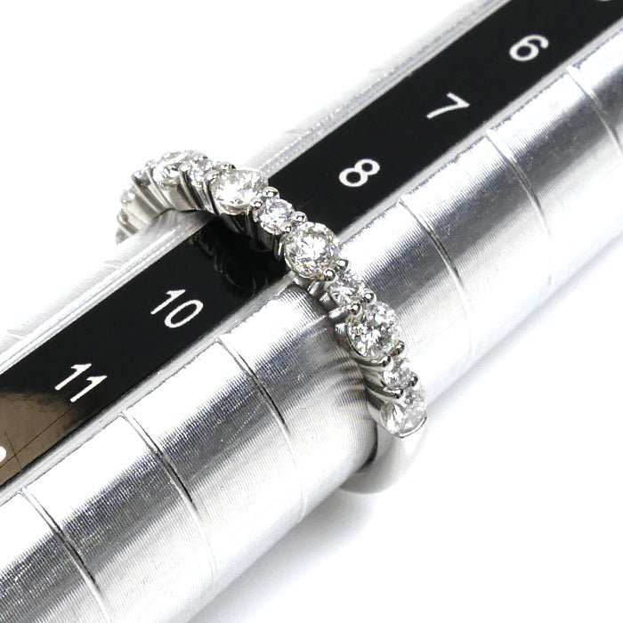 Ponte Vecchio ポンテヴェキオ Pt999 ハーフエタニティ リング・指輪 ダイヤモンド0.60ct 9号 3.4g レディース【中古】【美品】