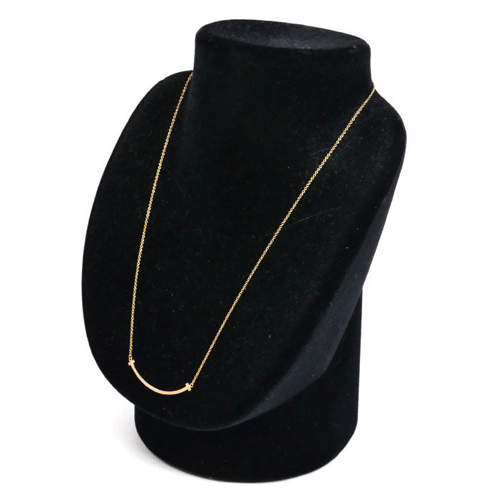 TIFFANY&Co. ティファニー K18PG ピンクゴールド Tスマイル スモール ネックレス 60011678 2.8g 41/46cm レディース【中古】【美品】