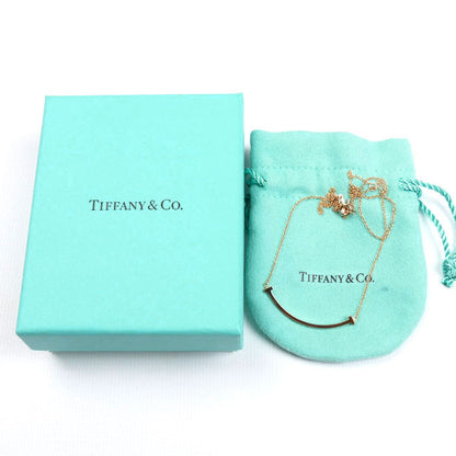 TIFFANY&Co. ティファニー K18PG ピンクゴールド Tスマイル スモール ネックレス 60011678 2.8g 41/46cm レディース【中古】【美品】
