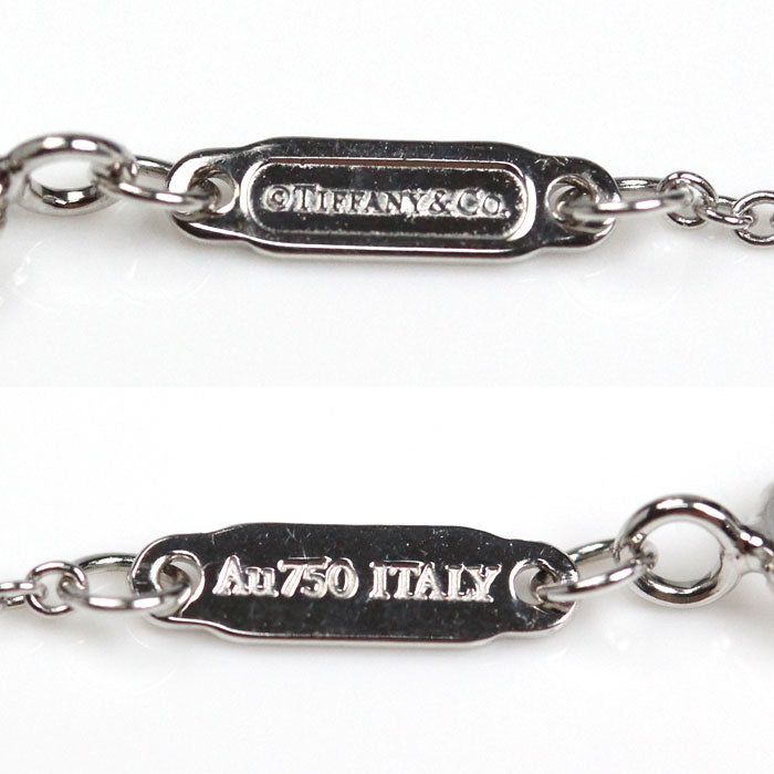 TIFFANY&Co. ティファニー K18WG ホワイトゴールド Tスマイル ミニ ダイヤ ネックレス 62617799 ダイヤモンド 2.5g 40.5/45.5cm レディース【中古】【美品】