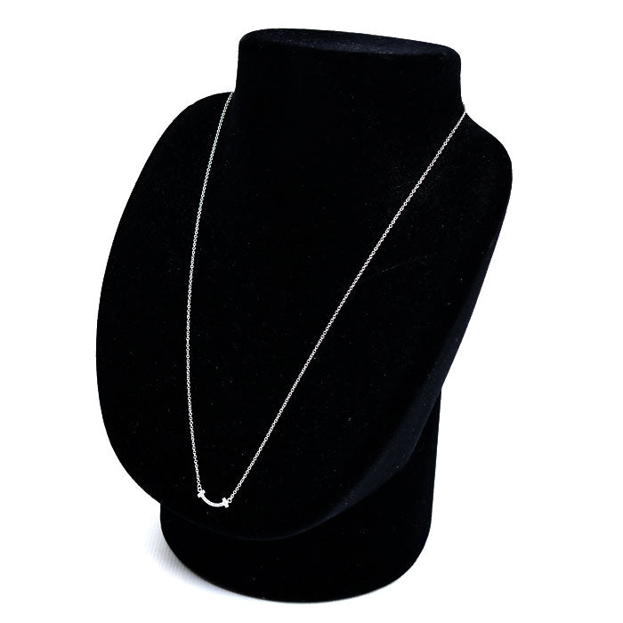 TIFFANY&Co. ティファニー K18WG ホワイトゴールド Tスマイル ミニ ダイヤ ネックレス 62617799 ダイヤモンド 2.5g 40.5/45.5cm レディース【中古】【美品】