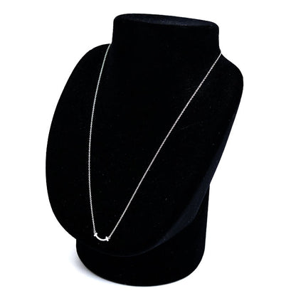 TIFFANY&Co. ティファニー K18WG ホワイトゴールド Tスマイル ミニ ダイヤ ネックレス 62617799 ダイヤモンド 2.5g 40.5/45.5cm レディース【中古】【美品】