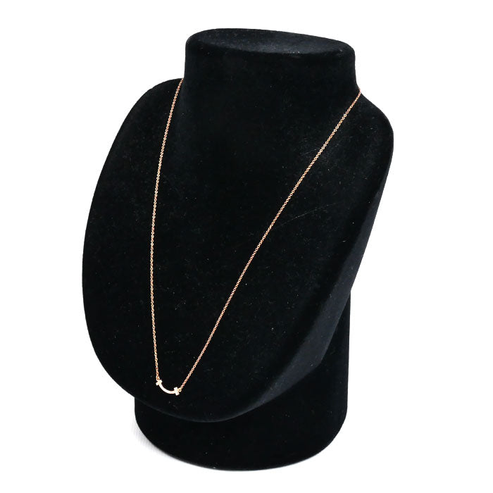 TIFFANY&Co. ティファニー K18PG ピンクゴールド Tスマイル ミニ ダイヤ ネックレス 62617772 ダイヤモンド 2.2g 40/45cm レディース【中古】【美品】