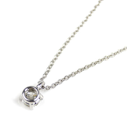 TIFFANY&Co. ティファニー Pt950プラチナ ソリティア ネックレス ダイヤモンド0.25ct 2.4g 40.5cm レディース【中古】【美品】