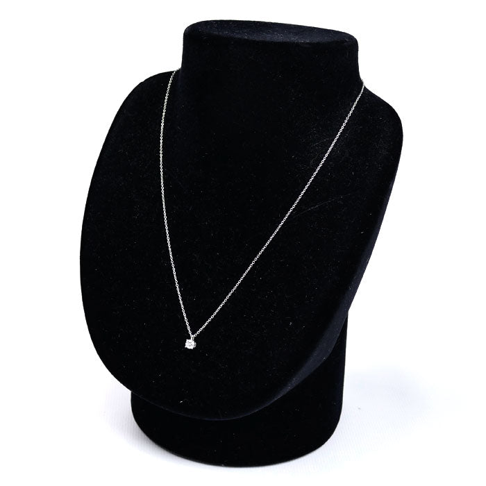 TIFFANY&Co. ティファニー Pt950プラチナ ソリティア ネックレス ダイヤモンド0.25ct 2.4g 40.5cm レディース【中古】【美品】