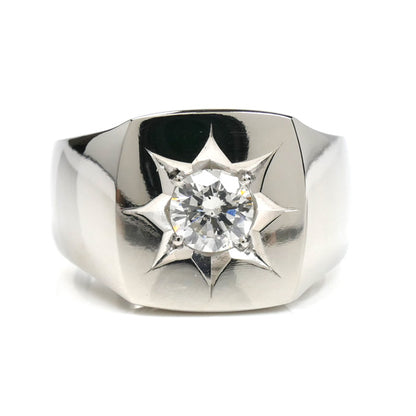 Pt900プラチナ リング・指輪 ダイヤモンド0.678ct 16.5号 30.2g メンズ【中古】【美品】