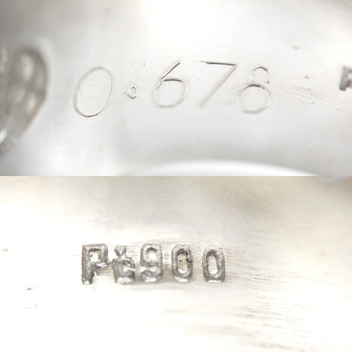 Pt900プラチナ リング・指輪 ダイヤモンド0.678ct 16.5号 30.2g メンズ【中古】【美品】