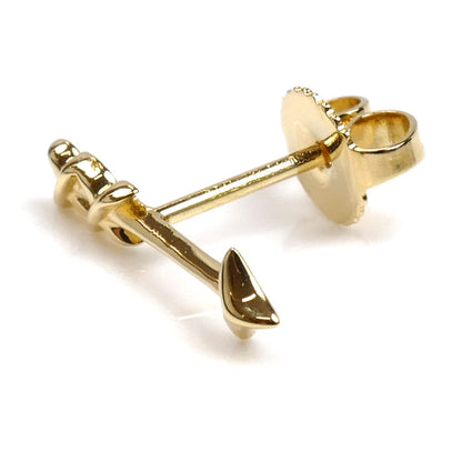 TIFFANY&Co. ティファニー K18YG イエローゴールド グラフィティ アロー シングル ピアス 0.7g レディース【中古】【美品】