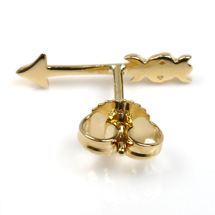 TIFFANY&Co. ティファニー K18YG イエローゴールド グラフィティ アロー シングル ピアス 0.7g レディース【中古】【美品】
