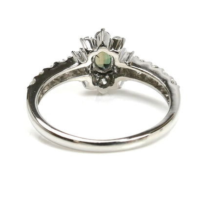 Pt900プラチナ リング・指輪 ダイヤモンド0.50ct アレキサンドライト0.24ct 10号 3.4g レディース【中古】【美品】