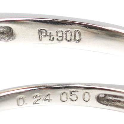 Pt900プラチナ リング・指輪 ダイヤモンド0.50ct アレキサンドライト0.24ct 10号 3.4g レディース【中古】【美品】