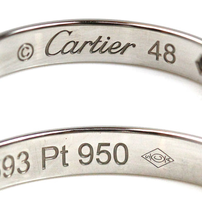 CARTIER カルティエ Pt950プラチナ 1895 ウェディング 1Pダイヤ リング・指輪 B4057748 ダイヤモンド 8号 48 2.8g レディース【中古】【美品】