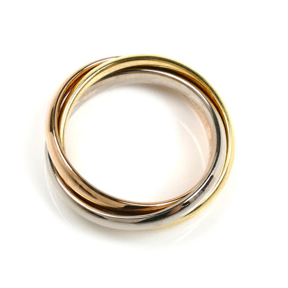 CARTIER カルティエ K18YG/PG/WG トリニティSM リング・指輪 B4235144 4号 5.1g レディース【中古】【美品】