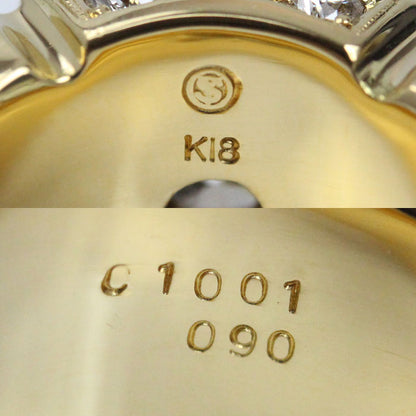 K18YG イエローゴールド リング・指輪 ダイヤモンド1.001ct/0.90ct 20号 37.1g メンズ【中古】【美品】