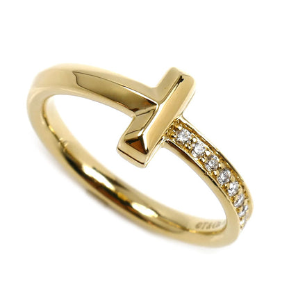 TIFFANY&Co. ティファニー K18YG イエローゴールド Tワン ナロー ダイヤ リング・指輪 67795148 ダイヤモンド 13号 4.2g レディース【中古】【美品】