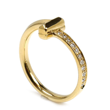 TIFFANY&Co. ティファニー K18YG イエローゴールド Tワン ナロー ダイヤ リング・指輪 67795148 ダイヤモンド 13号 4.2g レディース【中古】【美品】