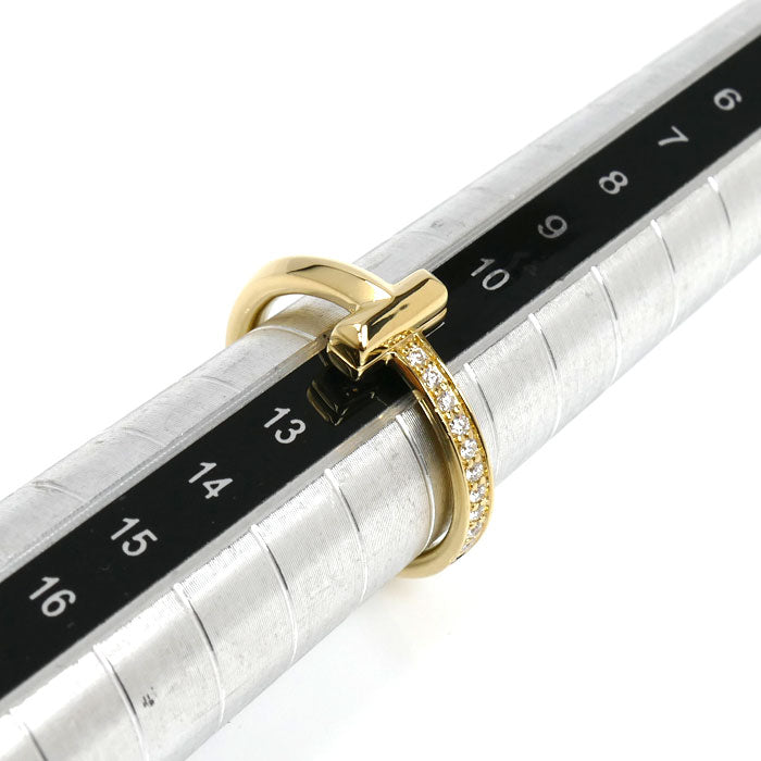 TIFFANY&Co. ティファニー K18YG イエローゴールド Tワン ナロー ダイヤ リング・指輪 67795148 ダイヤモンド 13号 4.2g レディース【中古】【美品】