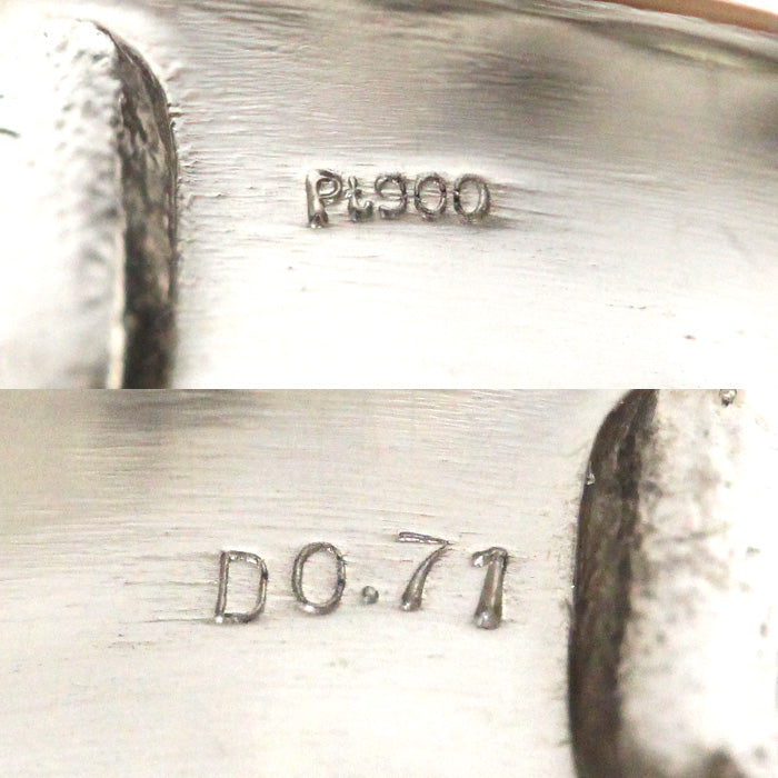 Pt900プラチナ リング・指輪 ダイヤモンド0.71ct 20.5号 15.5g メンズ【中古】