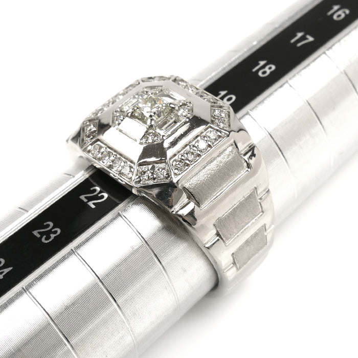 Pt900プラチナ リング・指輪 ダイヤモンド0.71ct 20.5号 15.5g メンズ【中古】