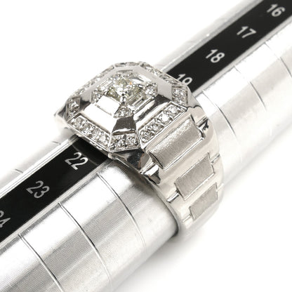 Pt900プラチナ リング・指輪 ダイヤモンド0.71ct 20.5号 15.5g メンズ【中古】