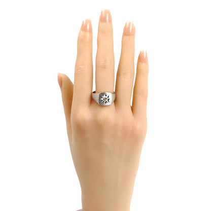 Pt900プラチナ 印台 リング・指輪 ダイヤモンド0.25ct 20号 15.8g メンズ【中古】【美品】