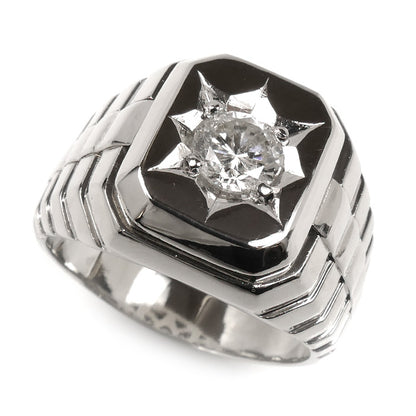Pt900プラチナ リング・指輪 ダイヤモンド1.088ct 29.4g 28号 メンズ【中古】