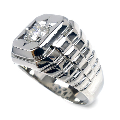 Pt900プラチナ リング・指輪 ダイヤモンド1.088ct 29.4g 28号 メンズ【中古】