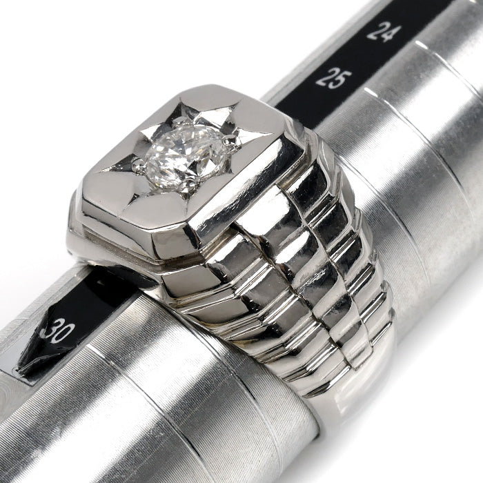 Pt900プラチナ リング・指輪 ダイヤモンド1.088ct 29.4g 28号 メンズ【中古】