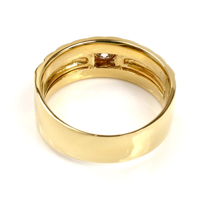 K18YG イエローゴールド リング・指輪 ダイヤモンド0.25ct 18号 7.9g ユニセックス【中古】【美品】