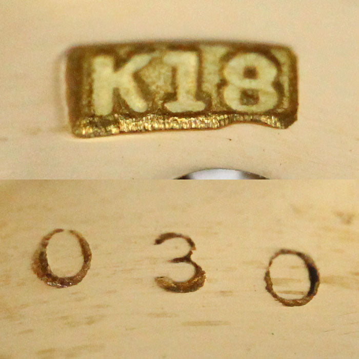 K18YG イエローゴールド 印台 リング・指輪 ダイヤモンド0.30ct 22号 23.8g メンズ【中古】【美品】